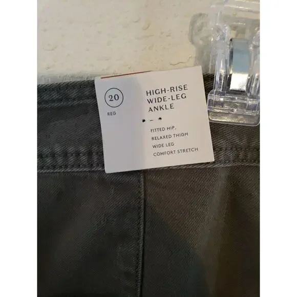 New Women’s High-Rise Sailor Wide Leg Ankle Jeans Universal Thread Y2K Size 20 - Picture 3 of 12